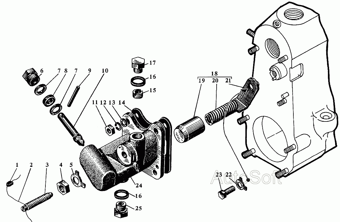 Глушитель, трубы и подвеска глушителя двигателя УМЗ-4215