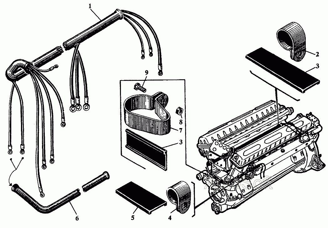 Рычаг и механизмы переключения передач МАЗ-504В