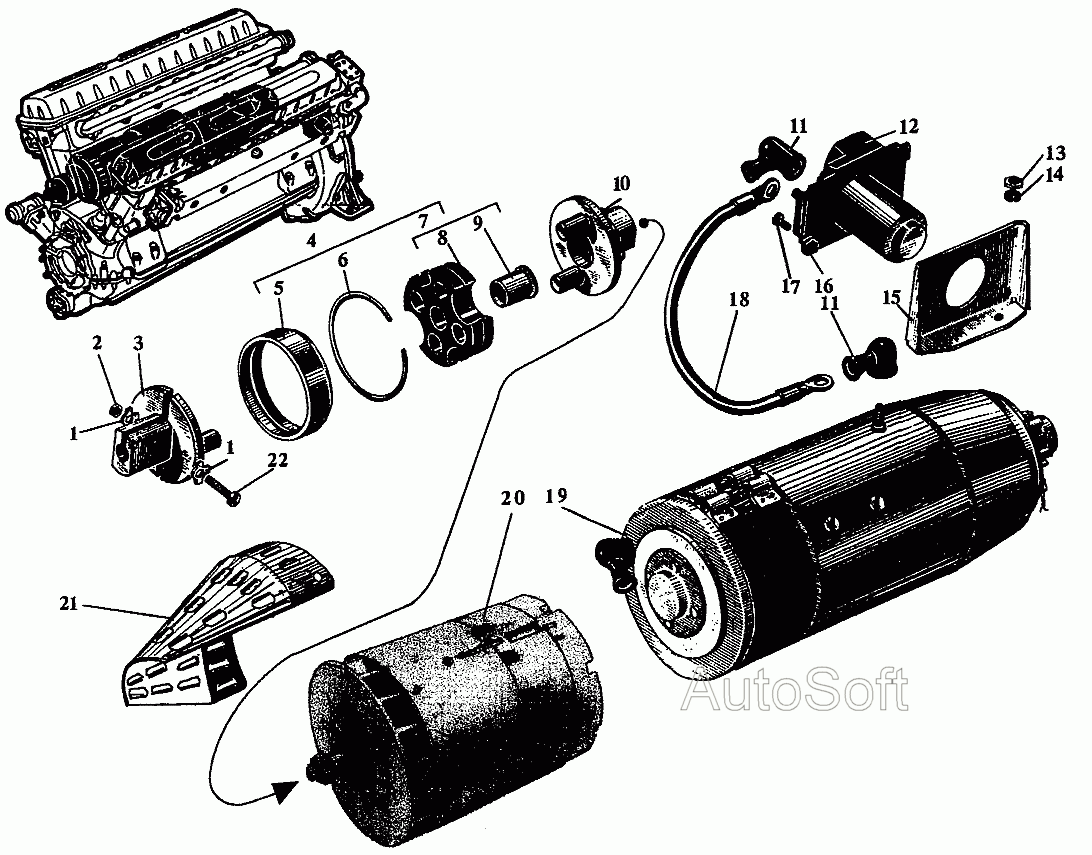 Амортизатор подвески, крепление передних амортизаторов